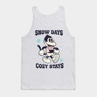 Monkey, Snow days cozy stays Tank Top